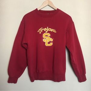 SC Trojans Crewneck Sweatshirt embroidered Red S